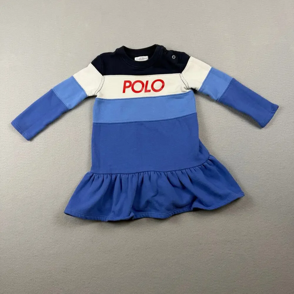 Ralph Lauren Polo Baby Girl Colorblock Dress 18M